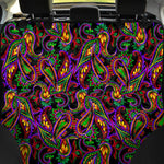 Dark Bohemian Paisley Pattern Print Pet Car Back Seat Cover