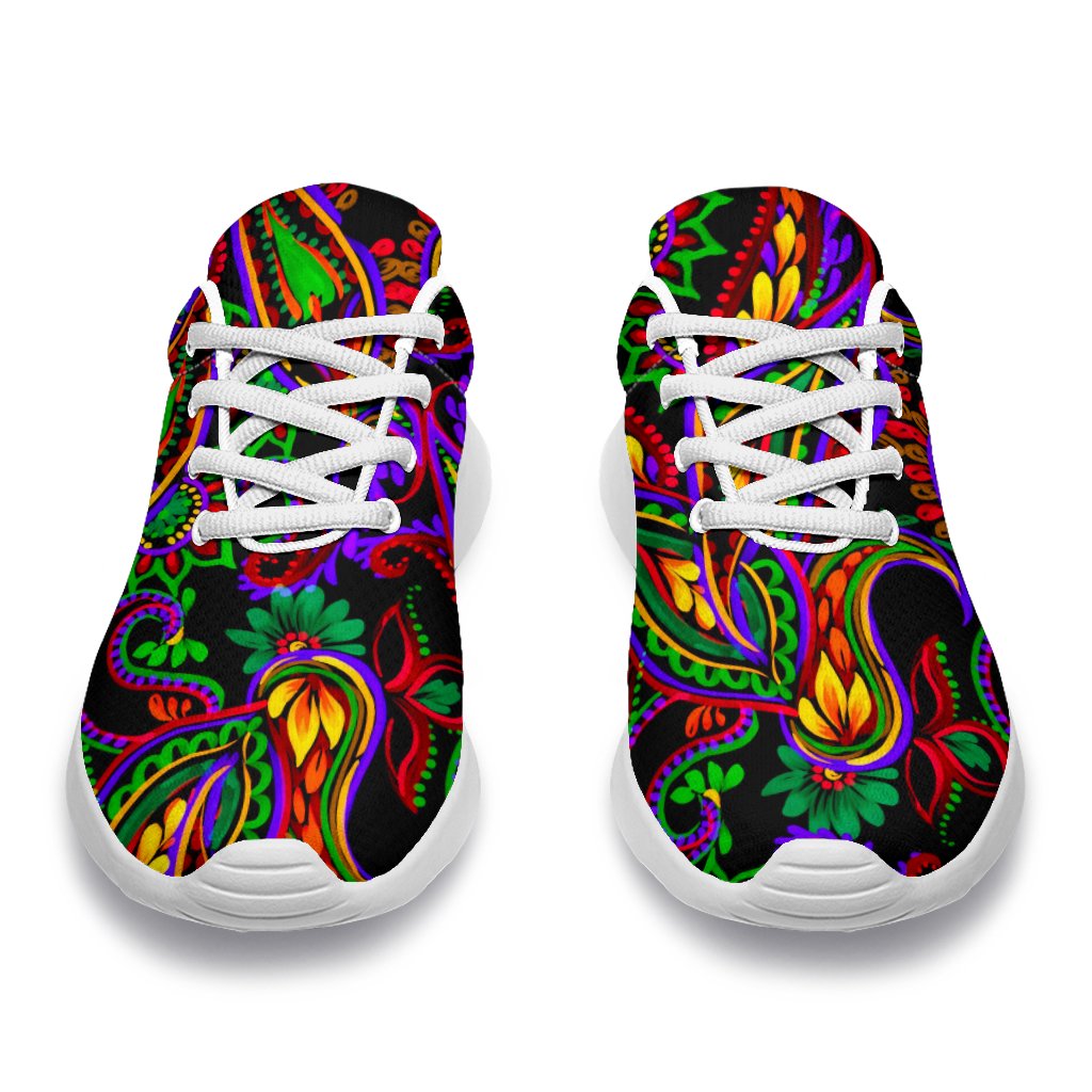 Dark Bohemian Paisley Pattern Print Sport Shoes GearFrost