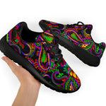 Dark Bohemian Paisley Pattern Print Sport Shoes GearFrost