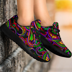 Dark Bohemian Paisley Pattern Print Sport Shoes GearFrost