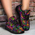 Dark Bohemian Paisley Pattern Print Sport Shoes GearFrost