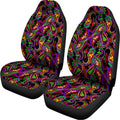 Dark Bohemian Paisley Pattern Print Universal Fit Car Seat Covers