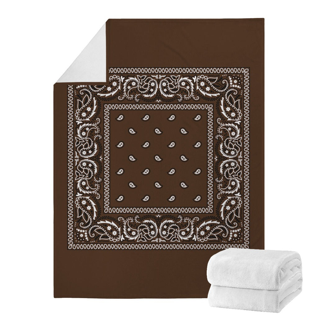 Dark Brown Bandana Blanket