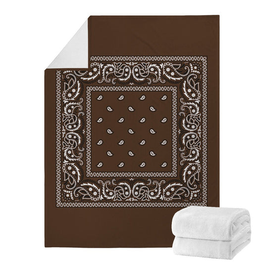 Dark Brown Bandana Blanket
