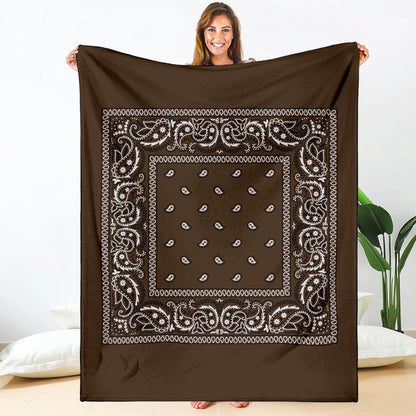 Dark Brown Bandana Blanket