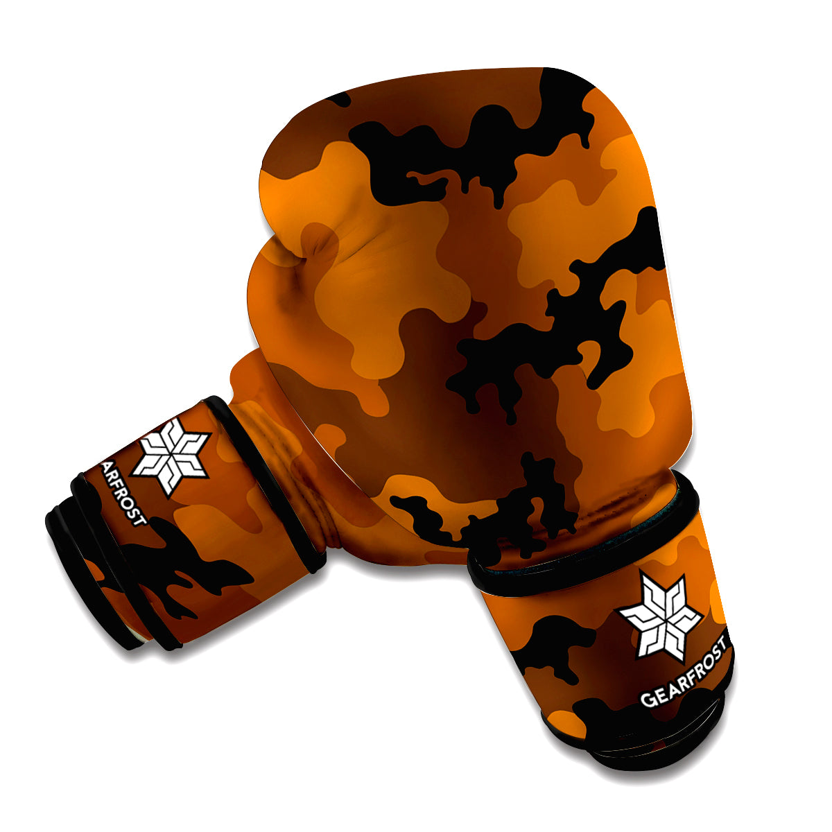 Dark Brown Camouflage Print Boxing Gloves