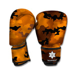 Dark Brown Camouflage Print Boxing Gloves