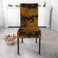 Dark Brown Camouflage Print Dining Chair Slipcover