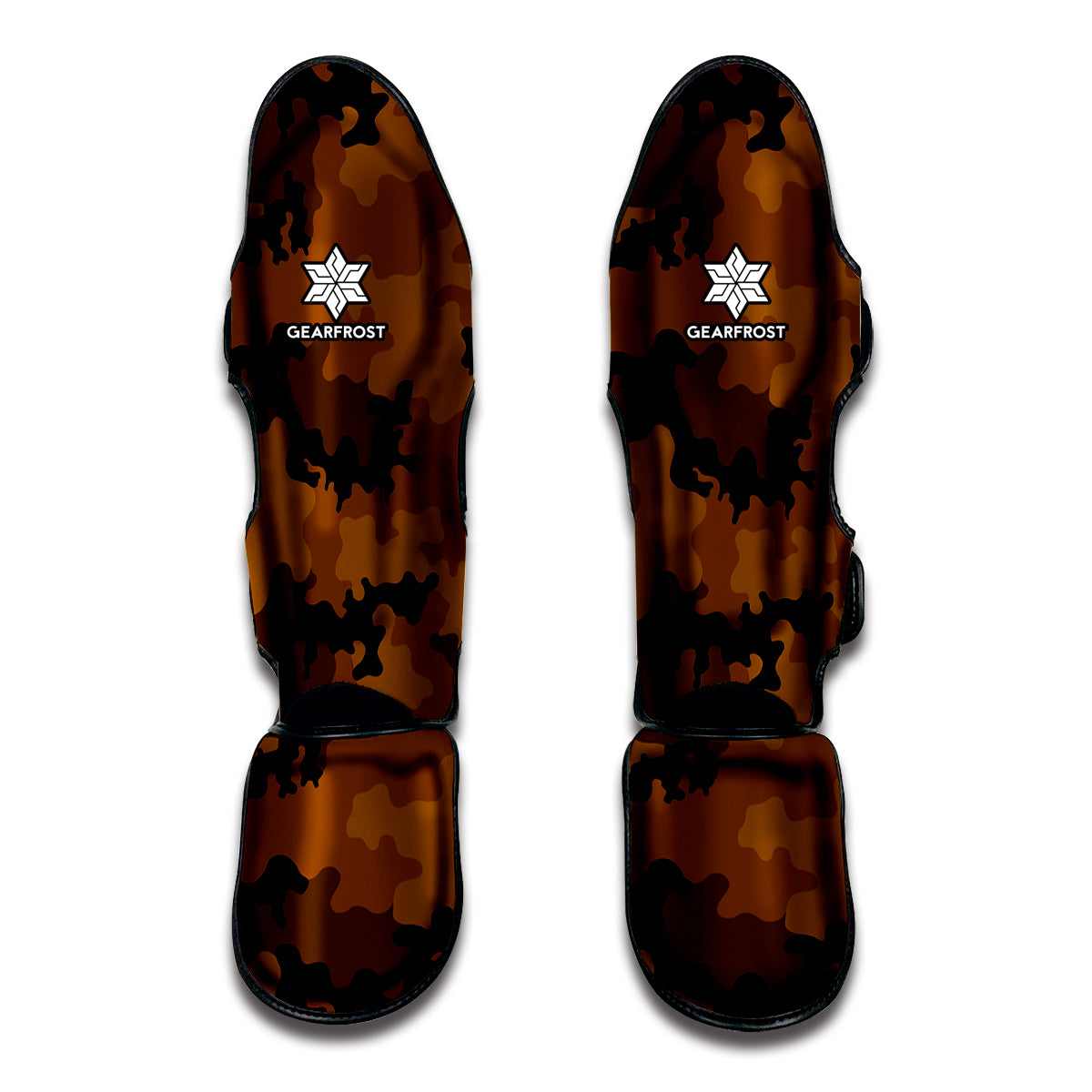 Dark Brown Camouflage Print Muay Thai Shin Guard