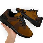 Dark Brown Camouflage Print Sport Shoes GearFrost