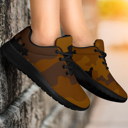 Dark Brown Camouflage Print Sport Shoes GearFrost