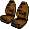 Dark Brown Camouflage Print Universal Fit Car Seat Covers