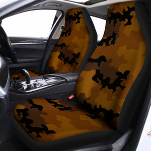 Dark Brown Camouflage Print Universal Fit Car Seat Covers