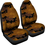 Dark Brown Camouflage Print Universal Fit Car Seat Covers