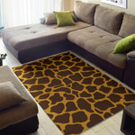 Dark Brown Cow Print Area Rug GearFrost