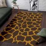 Dark Brown Cow Print Area Rug GearFrost