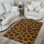 Dark Brown Cow Print Area Rug GearFrost
