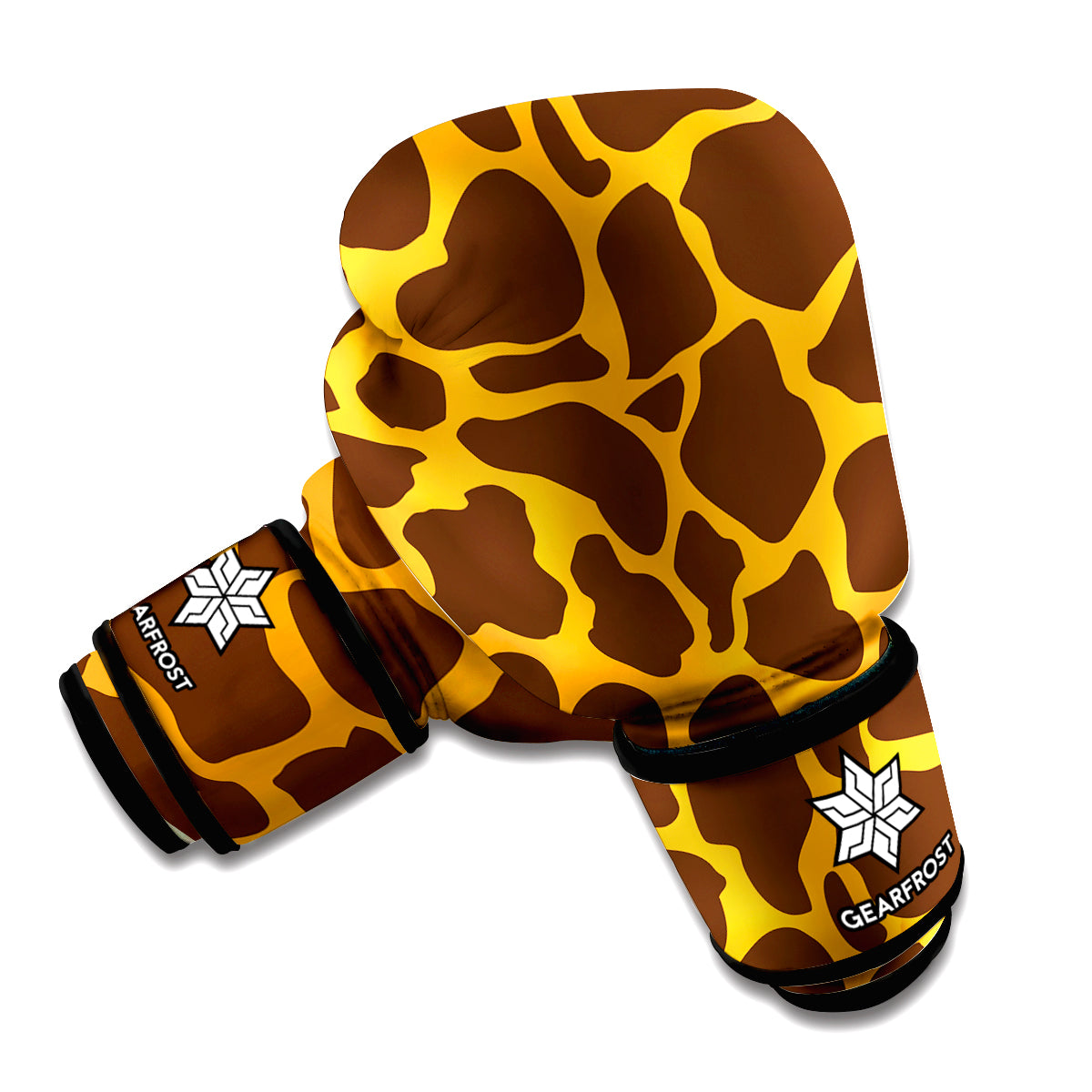 Dark Brown Cow Print Boxing Gloves