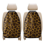 Dark Brown Cow Print Car Seat Organizers
