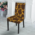 Dark Brown Cow Print Dining Chair Slipcover