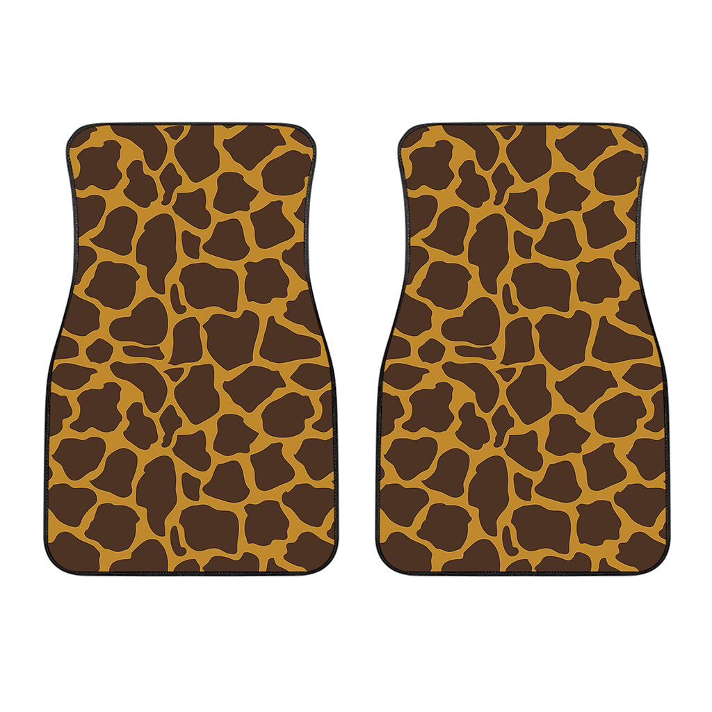 Dark Brown Cow Print Front Car Floor Mats