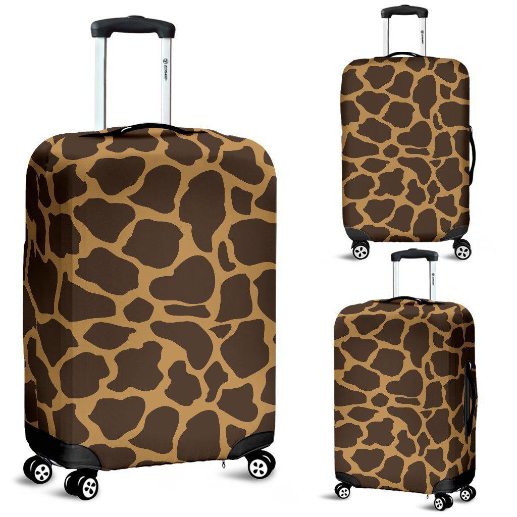 Dark Brown Cow Print Luggage Cover GearFrost
