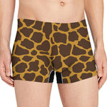Dark Brown Cow Print Men's Boxer Briefs