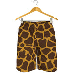 Dark Brown Cow Print Men's Shorts