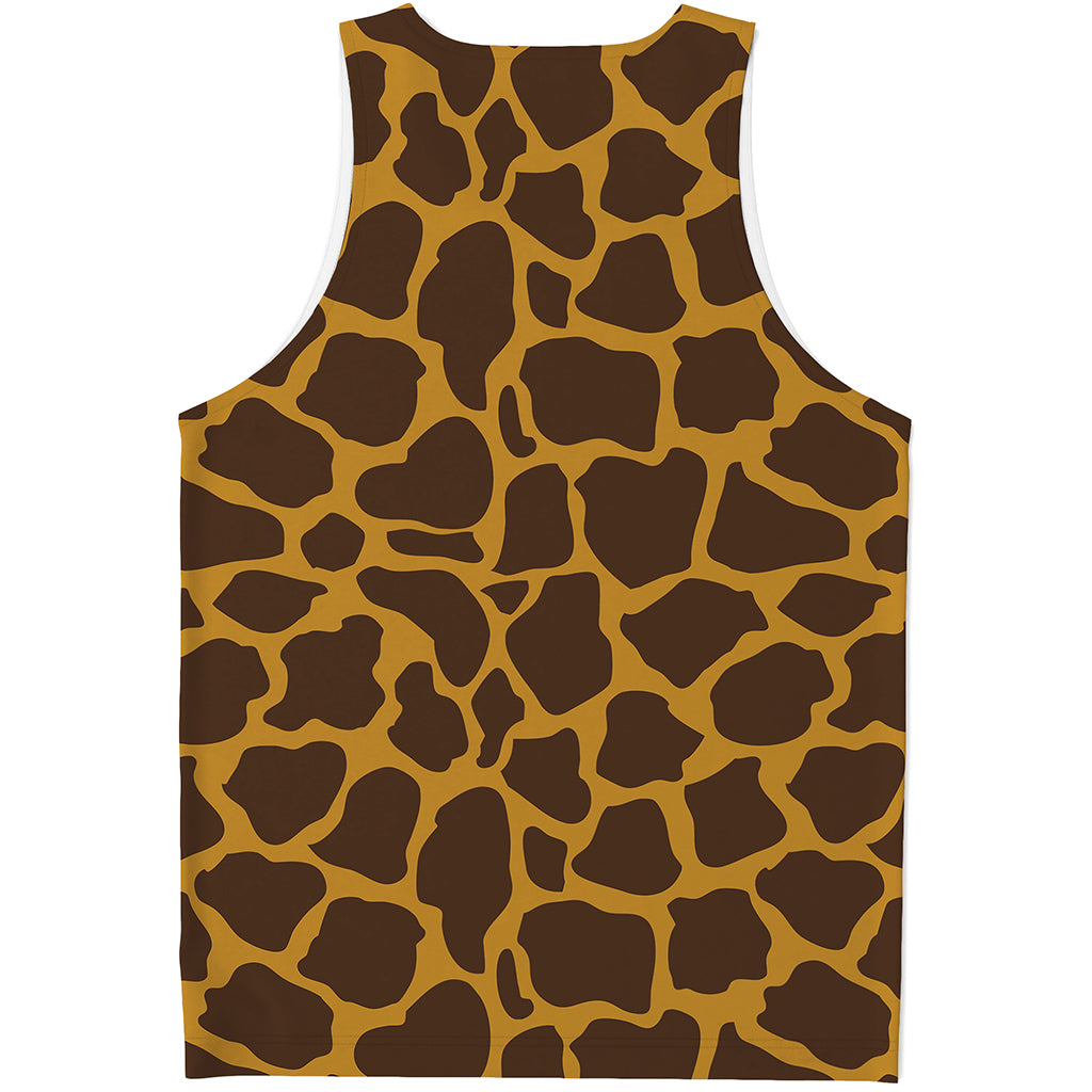 Dark Brown Cow Print Men's Tank Top