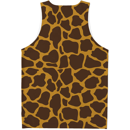 Dark Brown Cow Print Men's Tank Top