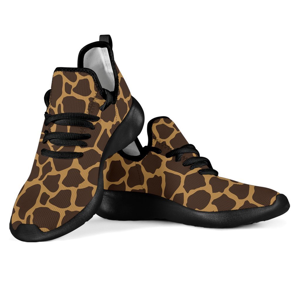 Dark Brown Cow Print Mesh Knit Shoes GearFrost