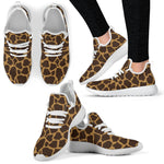 Dark Brown Cow Print Mesh Knit Shoes GearFrost