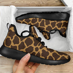 Dark Brown Cow Print Mesh Knit Shoes GearFrost