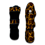 Dark Brown Cow Print Muay Thai Shin Guard