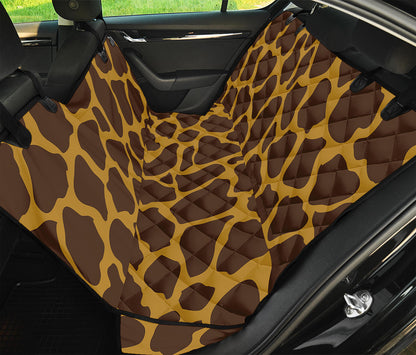 Dark Brown Cow Print Pet Car Back Seat Cover