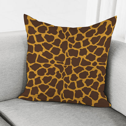 Dark Brown Cow Print Pillow Cover