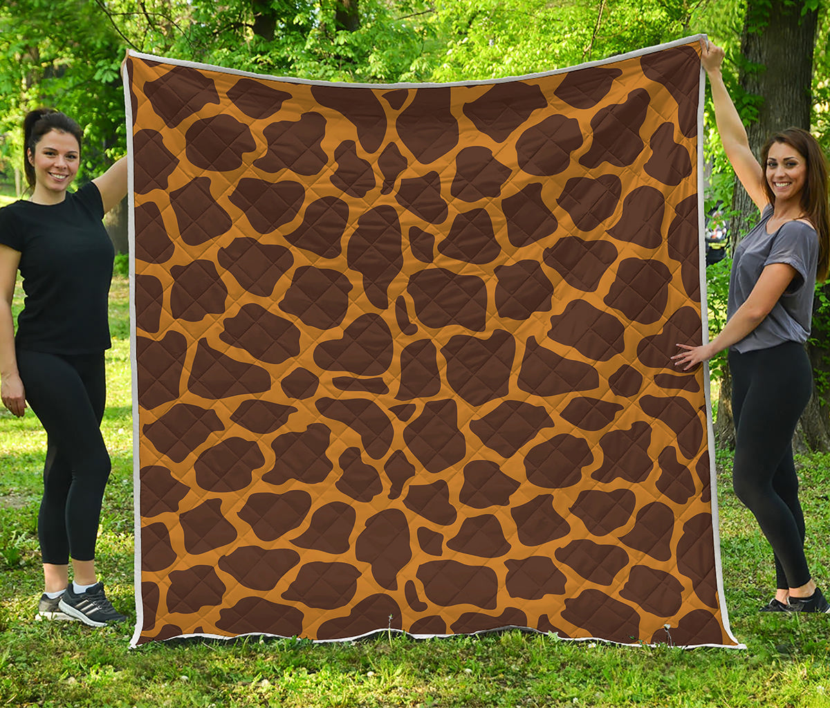 Dark Brown Cow Print Quilt