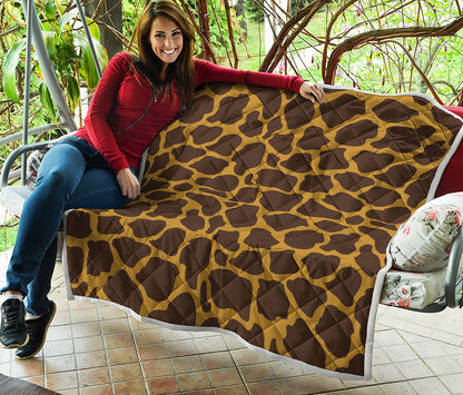 Dark Brown Cow Print Quilt