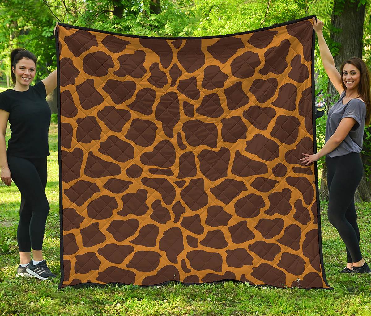 Dark Brown Cow Print Quilt