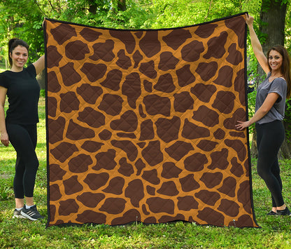 Dark Brown Cow Print Quilt