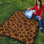 Dark Brown Cow Print Quilt