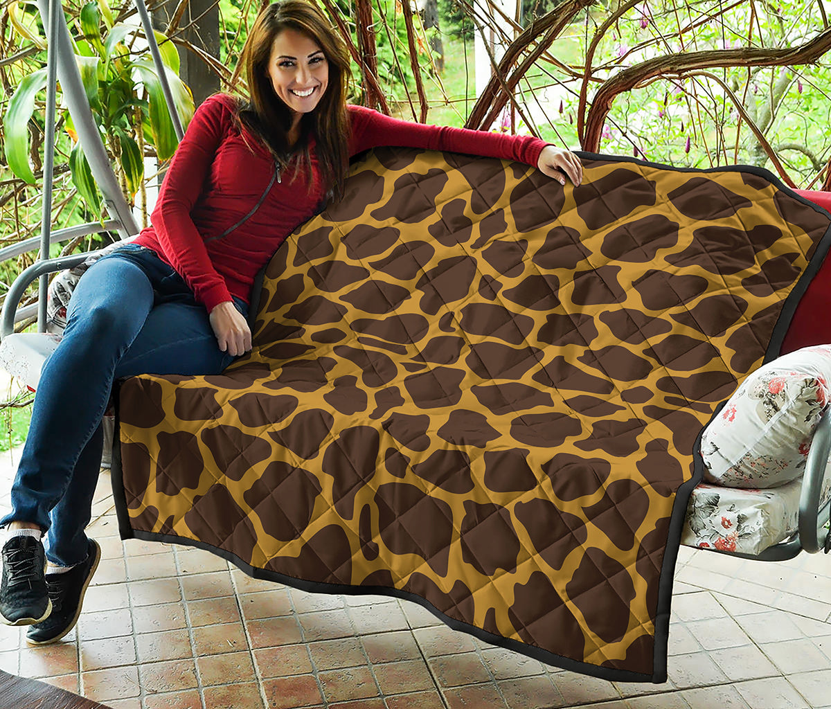 Dark Brown Cow Print Quilt