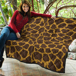 Dark Brown Cow Print Quilt