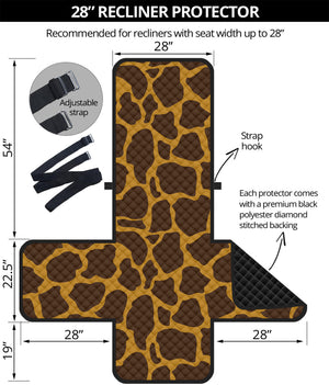 Dark Brown Cow Print Recliner Protector