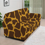 Dark Brown Cow Print Sofa Cover