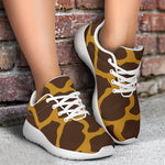 Dark Brown Cow Print Sport Shoes GearFrost