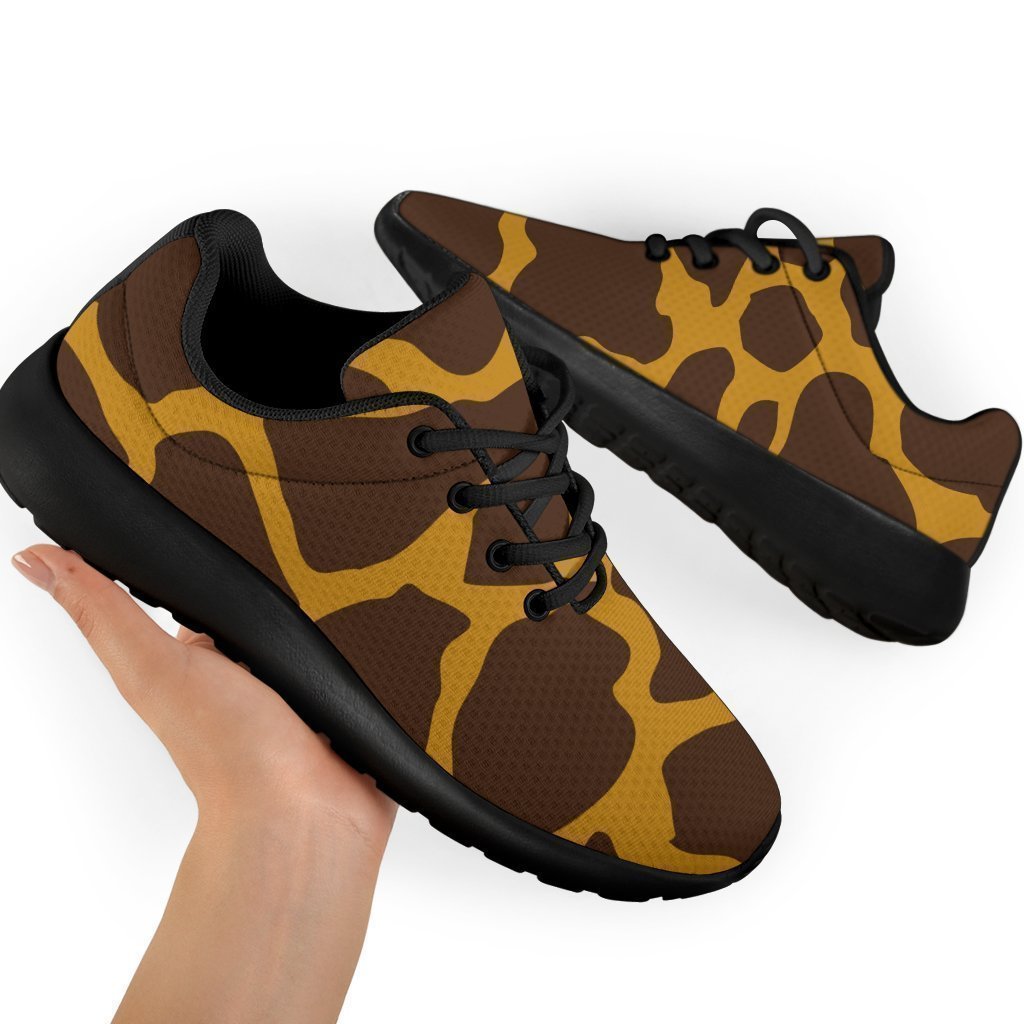 Dark Brown Cow Print Sport Shoes GearFrost