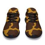 Dark Brown Cow Print Sport Shoes GearFrost