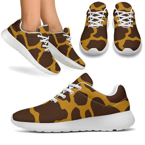 Dark Brown Cow Print Sport Shoes GearFrost