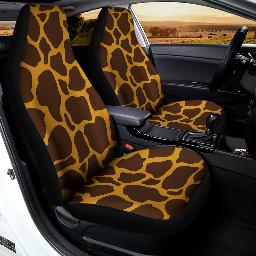 Dark Brown Cow Print Universal Fit Car Seat Covers
